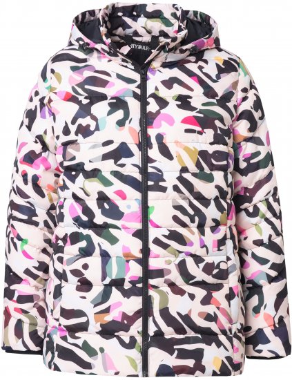 Ulla Popken HYPRAR Water-Repellent Allover Print Jacket Pale Beige - Jassen - 