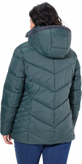 Ulla Popken HYPRAR Reflective Detail Quilted Jacket Dark Green - Jassen - 