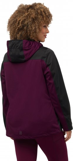 Ulla Popken HYPRAR Lightweight Triple Function Jacket Dark Berry - Jassen - 
