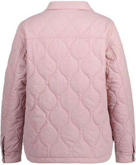 Ulla Popken Wavy Quilted Fully Lined Lightweight Jacket Old Pink - Jassen - 