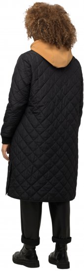 Ulla Popken 2-in-1 Quilted Fleece Lined Coat Black - Jassen - 