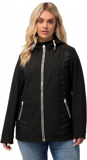 Ulla Popken Hyprar Quilt Mix Jacket Black - Jassen - 