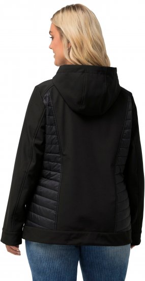 Ulla Popken Hyprar Quilt Mix Jacket Black - Jassen - 