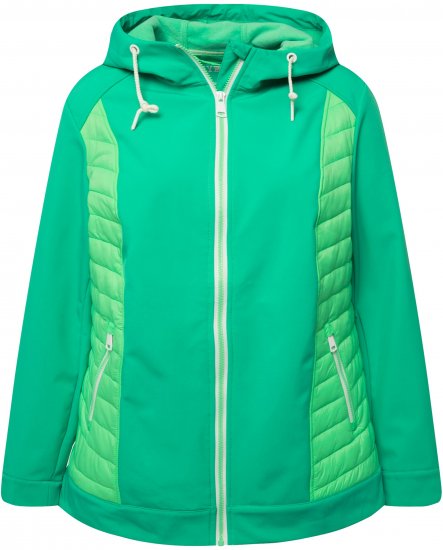 Ulla Popken Hyprar Quilt Mix Jacket Green Spring - Jassen - 