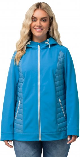 Ulla Popken Hyprar Quilt Mix Jacket Aqua - Jassen - 