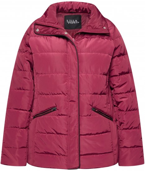 Ulla Popken Quilted Puffer Coat Carmine Red - Jassen - 