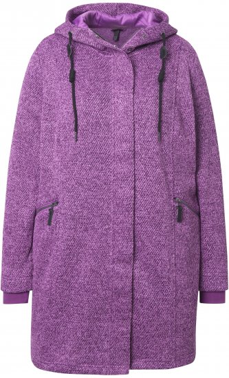 Ulla Popken Knit Fleece-Lined Jacket Purple - Jassen - 