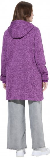 Ulla Popken Knit Fleece-Lined Jacket Purple - Jassen - 