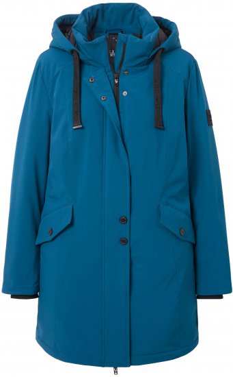 Ulla Popken HYPRAR Long Softshell Jacket Ocean Blue - Jassen - 
