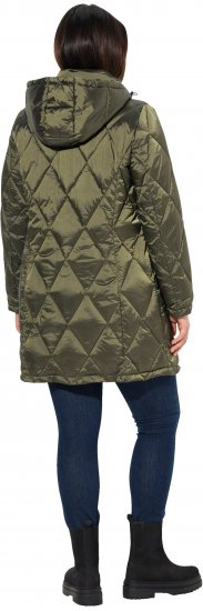 Ulla Popken HYPRAR Diamond Quilted Jacket Bottle Green - Jassen - 