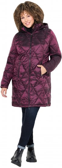 Ulla Popken HYPRAR Diamond Quilted Jacket Carmine Red - Jassen - 