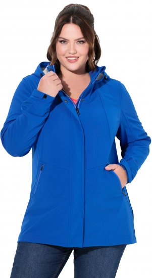 Ulla Popken HYPRAR Triple Function Longline Softshell Jacket Peacock Blue - Jassen - 
