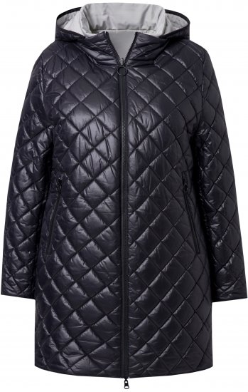 Ulla Popken HYPRAR Reversible Quilted Jacket Medium Grey - Jassen - 