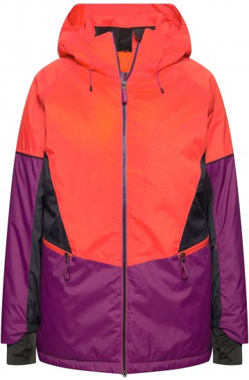 Ulla Popken HYPRAR Performance Colorblock Ski Jacket Coral - Jassen - 