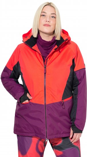 Ulla Popken HYPRAR Performance Colorblock Ski Jacket Coral - Jassen - 