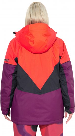Ulla Popken HYPRAR Performance Colorblock Ski Jacket Coral - Jassen - 