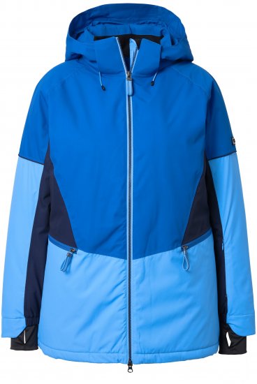 Ulla Popken HYPRAR Performance Colorblock Ski Jacket Denim Blue - Jassen - 