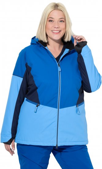 Ulla Popken HYPRAR Performance Colorblock Ski Jacket Denim Blue - Jassen - 