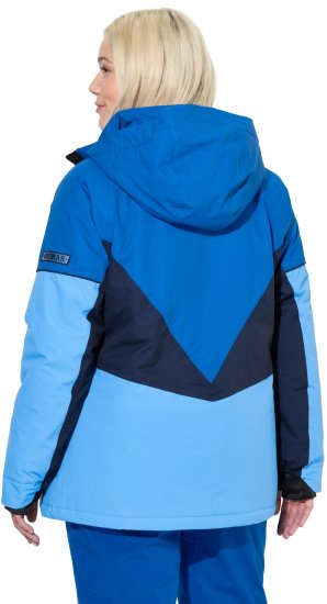 Ulla Popken HYPRAR Performance Colorblock Ski Jacket Denim Blue - Jassen - 