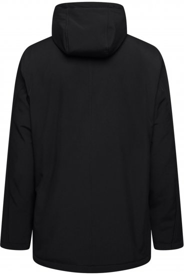 Kam Jeans KV144 Long Quilted Softshell Parka Black - Jassen - Grote Maten Herenjassen