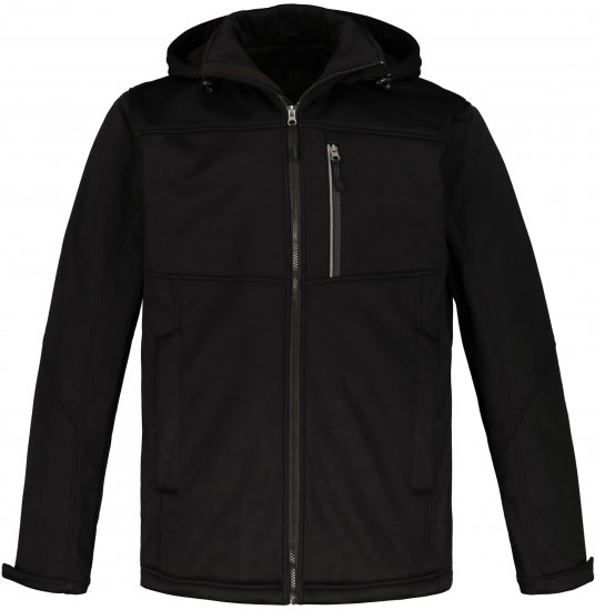 JP1880 Jacket Fleece Lined Softshell Black - Jassen - Grote Maten Herenjassen