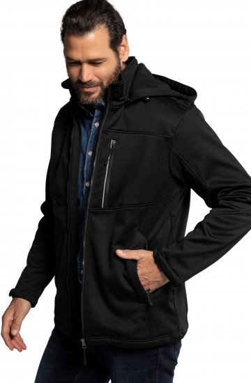 JP1880 Jacket Fleece Lined Softshell Black - Jassen - Grote Maten Herenjassen