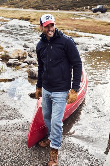 JP1880 Jacket Fleece Lined Softshell Navy - Jassen - Grote Maten Herenjassen