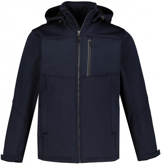JP1880 Jacket Fleece Lined Softshell Navy - Jassen - Grote Maten Herenjassen