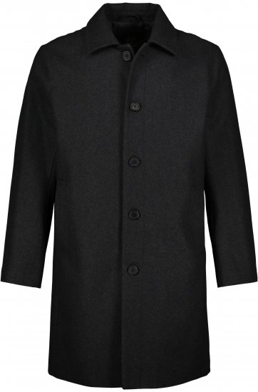 JP1880 Coat Wool Blend Water Repellent Dark Grey - Jassen - Grote Maten Herenjassen