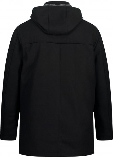 JP1880 Dufflecoat Water-repellent Black - Jassen - Grote Maten Herenjassen