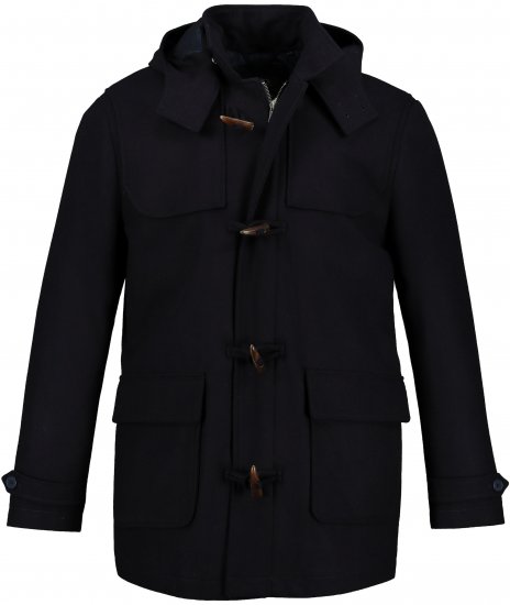 JP1880 Duffle Coat Water Repellent with Detachable Hood Navy - Jassen - Grote Maten Herenjassen