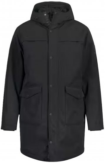 JP1880 Parka Warm Sleeves with Windcuffs Black - Jassen - Grote Maten Herenjassen
