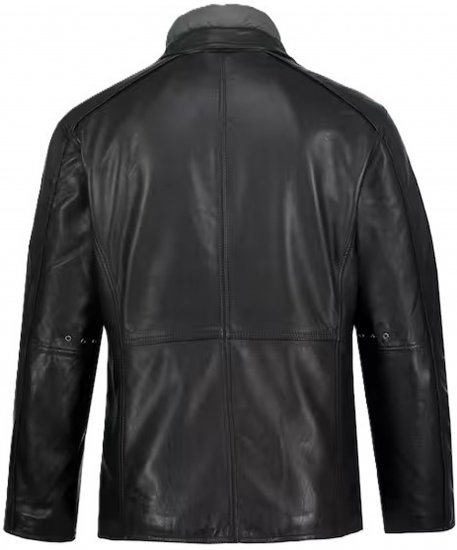 JP1880 Jacket Nappa Lamb Leather Black - Jassen - Grote Maten Herenjassen