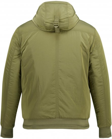 STHUGE Bomber Jacket With Hood Green - Jassen - Grote Maten Herenjassen