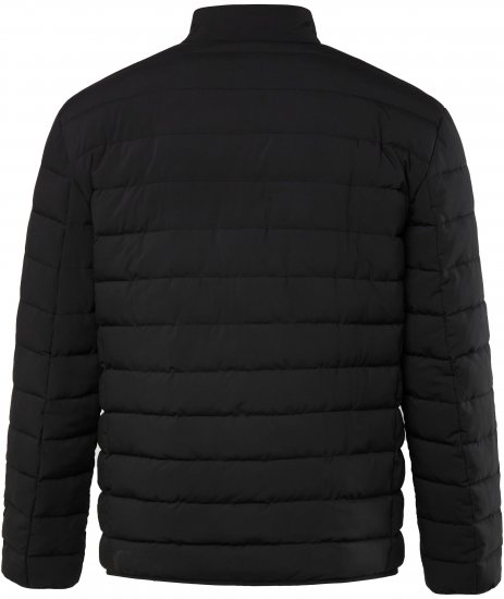 JP1880 Jacket Quilted Stand-up Collar Black - Jassen - Grote Maten Herenjassen