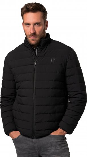 JP1880 Jacket Quilted Stand-up Collar Black - Jassen - Grote Maten Herenjassen