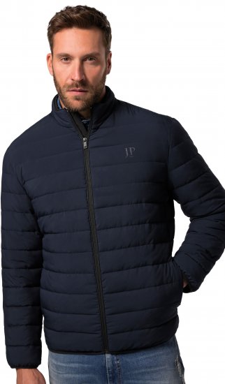 JP1880 Jacket Quilted Stand-up Collar Navy - Jassen - Grote Maten Herenjassen