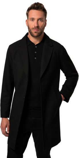 JP1880 Coat Classic Wool Blend Black - Jassen - Grote Maten Herenjassen