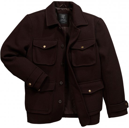 JP1880 Field Jacket Dark Brown - Jassen - Grote Maten Herenjassen