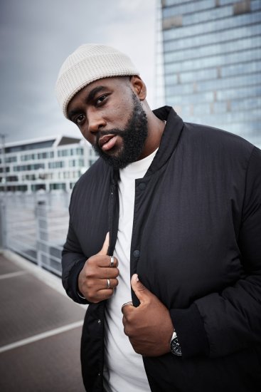 STHUGE Bomber Jacket Quilted Black - Jassen - Grote Maten Herenjassen