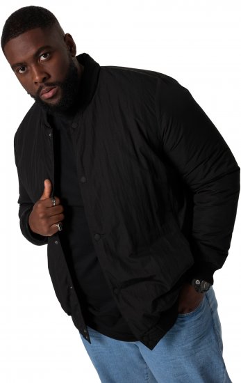 STHUGE Bomber Jacket Quilted Black - Jassen - Grote Maten Herenjassen