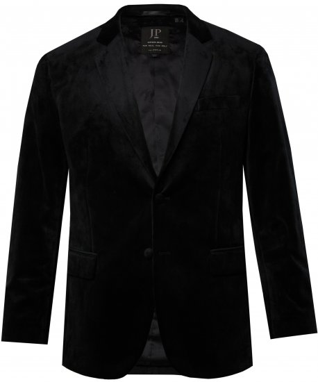 JP1880 Jacket Velvet Business Smoking Black - Pakken - Grote Maten Kostuum Heren