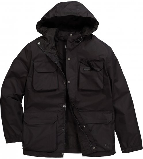 Jay-Pi Jacket Technical Weatherproof Stomach Fit Black - Jassen - Grote Maten Herenjassen