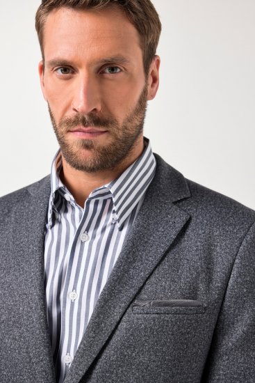JP1880 Jacket Business Donegal Graphite Grey - Jassen - Grote Maten Herenjassen