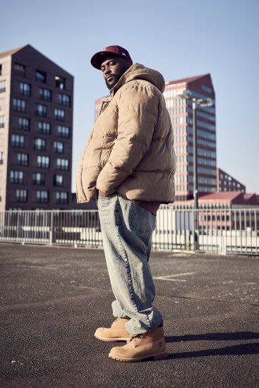 STHUGE Jacket Puffer With Warm Quilting Beige - Jassen - Grote Maten Herenjassen