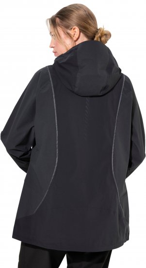 Ulla Popken Functional Reflective Waterproof Jacket Black - Jassen - 