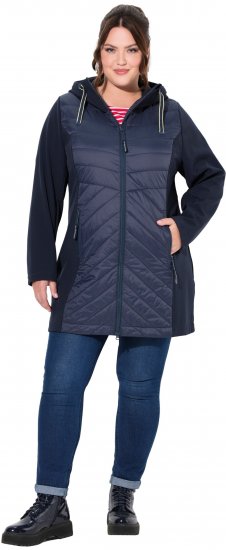 Ulla Popken HYPRAR Softshell Long Cut Jacket Navy - Jassen - 