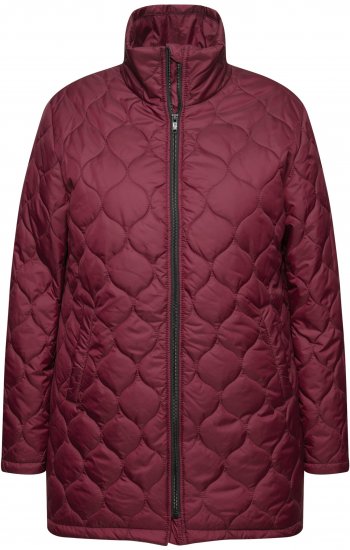 Ulla Popken HYPRAR Water-Repellent Quilted Jacket Wine Red - Jassen - 