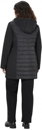Ulla Popken HYPRAR Mixed Texture Water-Repellent Jacket Black - Jassen - 