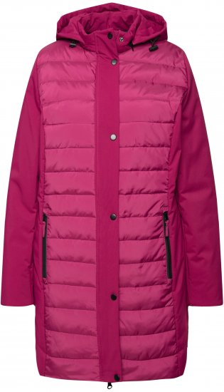 Ulla Popken HYPRAR Mixed Texture Water-Repellent Jacket Ruby - Jassen - 